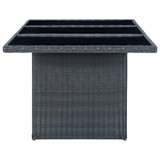 7-dijelni vrtni blagovaonski set od poliratana tamnosivi 3060163