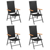5-dijelni vrtni blagovaonski set crno-smeđi 3060078