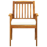 5-dijelni vrtni blagovaonski set od drva bagrema s jastucima 3058083