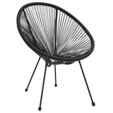 5-dijelni vanjski blagovaonski set od PVC ratana crni 3060280