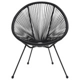 5-dijelni vanjski blagovaonski set od PVC ratana crni 3060280