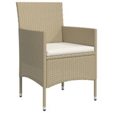 7-dijelni vrtni blagovaonski set s jastucima bež i crni 3156625