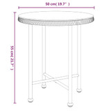 3-dijelni vrtni blagovaonski set od poliratana crni 3157832