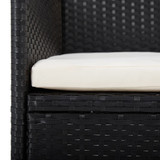 7-dijelni vrtni blagovaonski set s jastucima crni 3156601