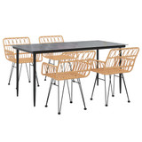 5-dijelni vrtni blagovaonski set od poliratana 3157848