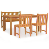 4-dijelni vrtni blagovaonski set od masivne tikovine 3157154