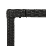 9-dijelni vrtni blagovaonski set s jastucima crni od poliratana 3157956