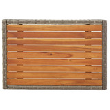 4-dijelna vrtna garnitura od poliratana s jastucima siva 3185085