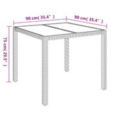 3-dijelni vrtni blagovaonski set sivi od poliratana 3184981