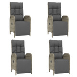 5-dijelni vrtni blagovaonski set sivi od poliratana 3185046