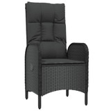 7-dijelni vrtni blagovaonski set crno-sivi od poliratana 3185057