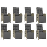 9-dijelni vrtni blagovaonski set sivi od poliratana 3185034