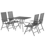 5-dijelni vrtni blagovaonski set antracit čelični 3187976