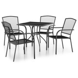 5-dijelni vrtni blagovaonski set antracit čelični 3187966