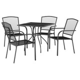 5-dijelni vrtni blagovaonski set antracit čelični 3187966