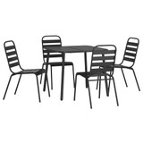 5-dijelni vrtni blagovaonski set antracit čelični 3187988