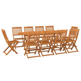 11-dijelni vrtni blagovaonski set od masivnog bagremovog drva 3086977