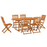 7-dijelni vrtni blagovaonski set od masivnog bagremovog drva 3086972