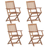 5-dijelni vrtni blagovaonski set od masivnog bagremovog drva 3086996