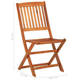 11-dijelni vrtni blagovaonski set od masivnog bagremovog drva 3086989