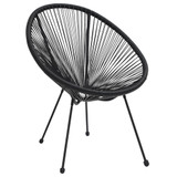 3-dijelni vrtni blagovaonski set crni 3085448