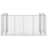 Gabionski zid za kante od pocinčanog čelika 254 x 100 x 110 cm 151300