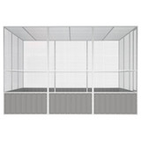 Kavez za ptice sivi 302,5x324,5x211,5 cm od pocinčanog čelika 171553