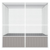 Kavez za ptice sivi 213,5x217,5x211,5 cm od pocinčanog čelika 171552