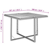 9-dijelni vrtni blagovaonski set s jastucima crni od poliratana 3095520