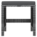 19-dijelni vrtni blagovaonski set s jastucima poliratan sivi 3095646