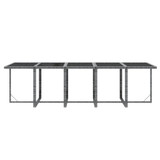 15-dijelni vrtni blagovaonski set s jastucima poliratan sivi 3095591