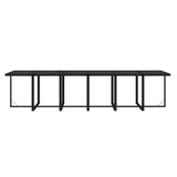 17-dijelni vrtni blagovaonski set s jastucima poliratan crni 3095614