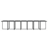 15-dijelni vrtni blagovaonski set s jastucima poliratan sivi 3095644