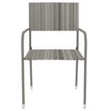 3-dijelni vrtni blagovaonski set od poliratana sivi 3098034