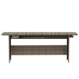 3-dijelna vrtna garnitura od poliratana s jastucima siva 3098168