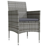 7-dijelni vrtni blagovaonski set s jastucima sivo-crni 3099314