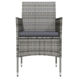 7-dijelni vrtni blagovaonski set s jastucima sivo-crni 3099314