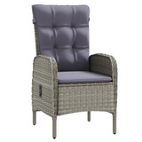 7-dijelni vrtni blagovaonski set s jastucima sivo-crni 3099374