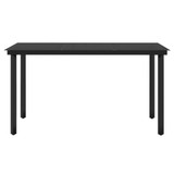 7-dijelni vrtni blagovaonski set s jastucima crni 3099508