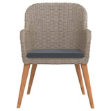 7-dijelni vrtni blagovaonski set s jastucima smeđi 3099527