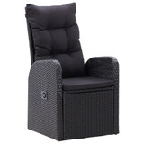 7-dijelni vrtni blagovaonski set s jastucima crni 3099494
