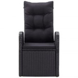 7-dijelni vrtni blagovaonski set s jastucima crni 3099494