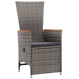 9-dijelni vrtni blagovaonski set s jastucima sivi 3099470