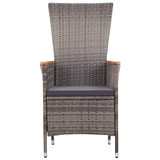 9-dijelni vrtni blagovaonski set s jastucima sivi 3099470
