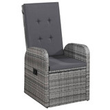 9-dijelni vrtni blagovaonski set s jastucima sivi 3099478