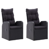 5-dijelni vrtni blagovaonski set s jastucima crni 3099493