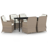 7-dijelni vrtni blagovaonski set smeđi 3099556