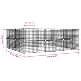 Kavez za ljubimce s 44 panela i vratima crni 35 x 35 cm čelični 3114040 Kavez za ljubimce s 44 panela i vratima crni 35 x 35 cm čelični 3114040