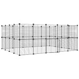 Kavez za ljubimce s 36 panela i vratima crni 35 x 35 cm čelični 3114045 Kavez za ljubimce s 36 panela i vratima crni 35 x 35 cm čelični 3114045