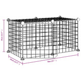 Kavez za ljubimce s 8 panela i vratima crni 35 x 35 cm čelični 3114050 Kavez za ljubimce s 8 panela i vratima crni 35 x 35 cm čelični 3114050